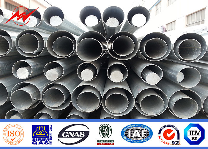 Hot Dip Galvanised 60 Ft Length 70 Ft 90 Ft Metal Power Poles Grade 65 ...
