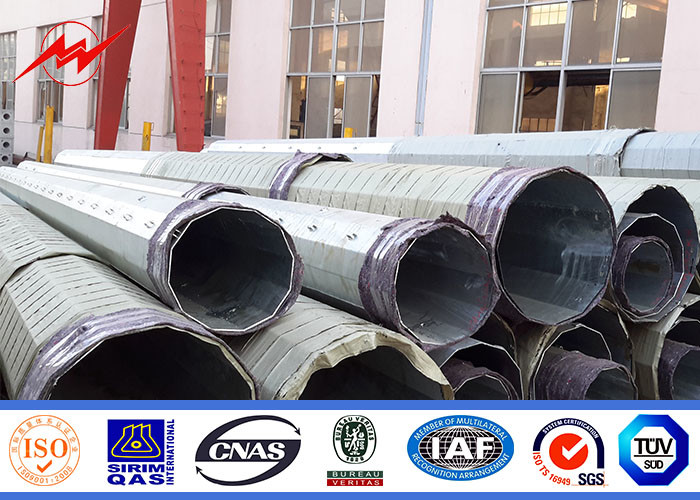 60ft Type Hs Ht Ngcp Standard Galvanized Steel Pole With 4-5mm Thickenss