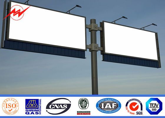 Single Sided Outdoor Steel LED Advertising Board Display 12M-30M Height