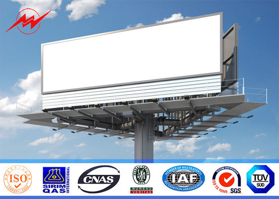 Single Sided Outdoor Steel LED Advertising Board Display 12M-30M Height