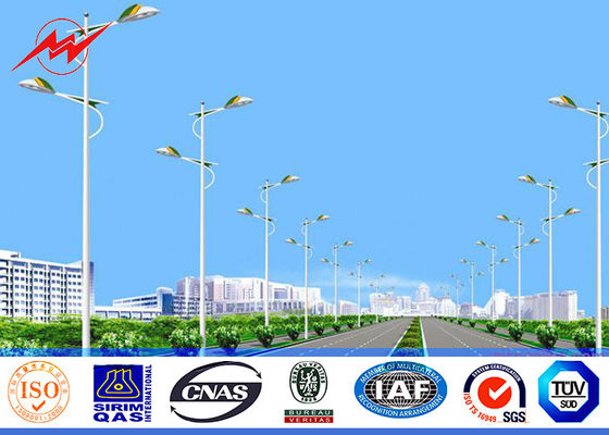 6M-12M height Street Light Pole degisn hot dip galvanized surface
