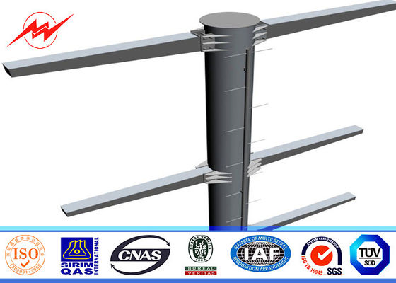 11M steel galvanized Electrical Power Pole for overhead transmission line