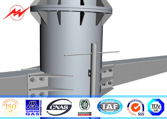 11M steel galvanized Electrical Power Pole for overhead transmission line