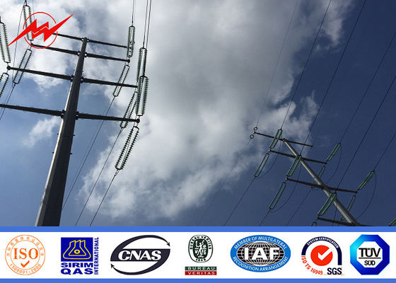 12M 600daN Steel Utility Pole Gr65 Material for 55KV Power Distribution