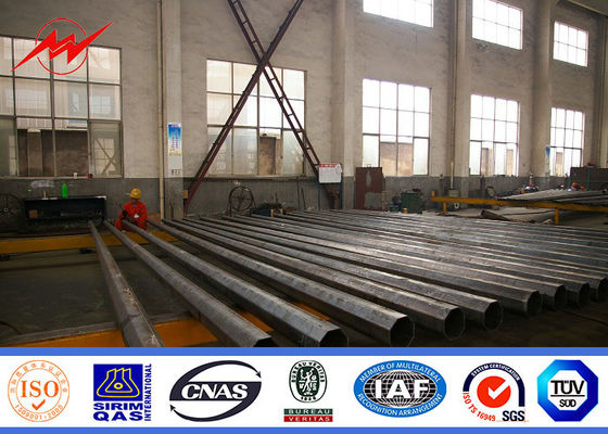 Windproof Hot Dip Galvanized High Mast Tower , Airport Metal Light Pole