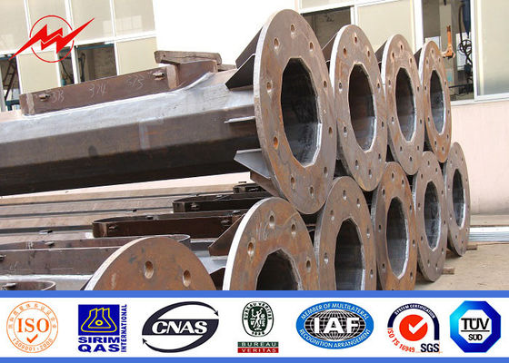 50m painting high mast pole sports center lighting with lifting system