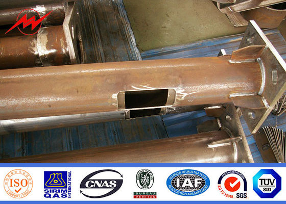 25m powder coating sports center high mast pole lighting with lifting system