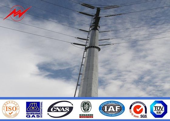 132KV hot galvanization electrical power pole for electrical line