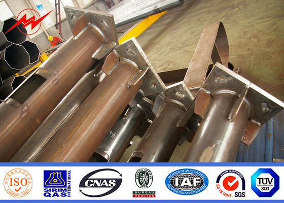 12m double arm hot dip galvanized steel pole for street light