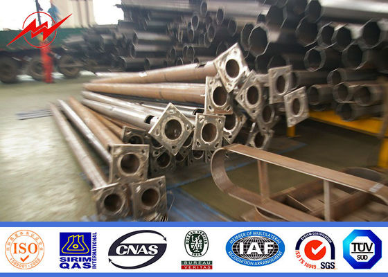 8m single arm hot dip galvanized steel pole for driveway lighting