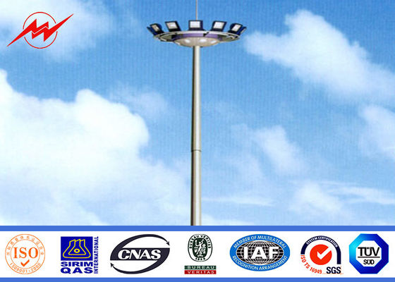 Conical Painting 35M  High Mast Pole for Seaport Lighting with Winch