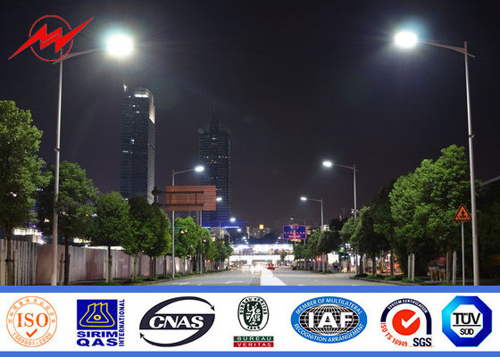 Park Lighting 10M Single Arm Galvanized Steel Pole Q345 Material