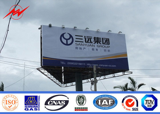 Single Sided Steel Structure Outdoor Billboard Advertising For Highway