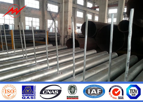 7m double arm hot dip galvanized steel pole for street lighting