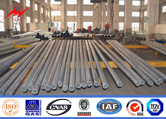 3.5mm Q345 Material Electric Power Pole 2 Sections with Climbing Rung