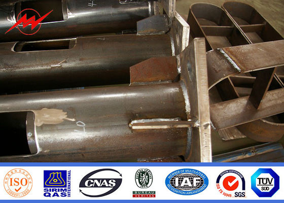 45m football stadium high mast pole lighting with lifting system