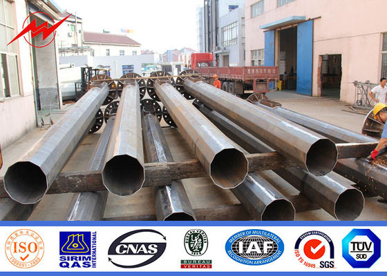 40m polygonal high mast pole sports center lighting with winch