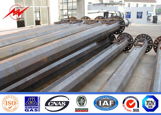 40m polygonal high mast pole sports center lighting with winch