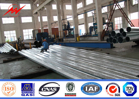 35 ft 3 mm NEA Galvanized Electrical Power Pole For Electrical Fitting Line