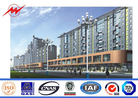 HDG 3mm 10m Dual Outreach Galvanized Steel Pole with Cross Arm