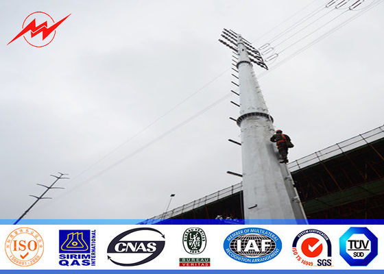 Steel Galvanzied Electric Power Pole for 345KV Transmission Line