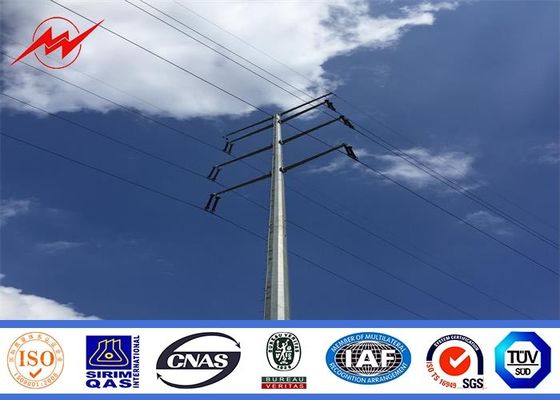 138KV octagonal galvanization electrical power pole for electrical transmission
