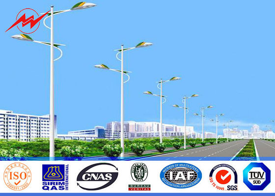 6mm 3mm thickness single  bracket Galvanized Steel Pole for street light