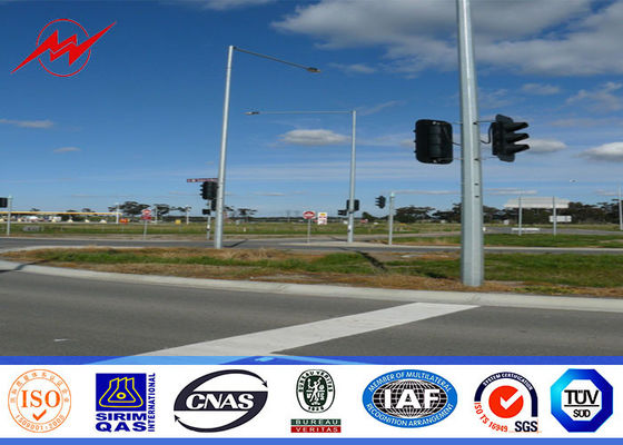 8mm 3.5mm pole thickness Galvanized Steel Pole for street highway light