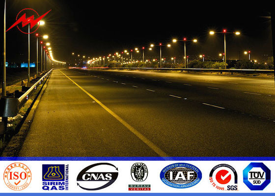10mm 3mm wall thickness Galvanized Steel Pole for highway light