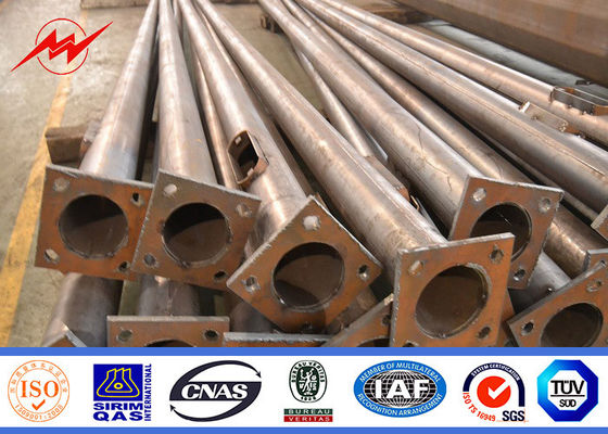 Street Lighting Single Bracket Parking Light Poles 5m Height 3mm Thickness