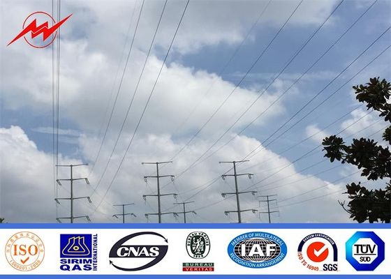 Polygonal Electrical Power Pole for 110KV Medium Voltage Transmission