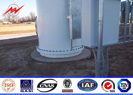 Round 100 ft Multi - Platform Mono Pole Tower , Self- Supporting Steel Lattice Tower