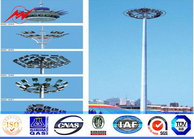 Polygonal 35M High Mast Pole For Stadium Lighting
