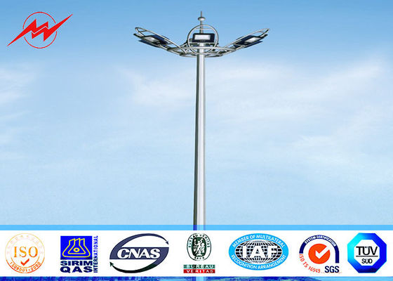 30M 12 lights High Mast Pole with 300kg rasing system for football field