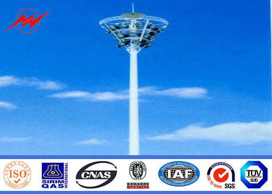 Plaza Lighting 1000W Painting 80M High Mast Outside Light Pole , BV