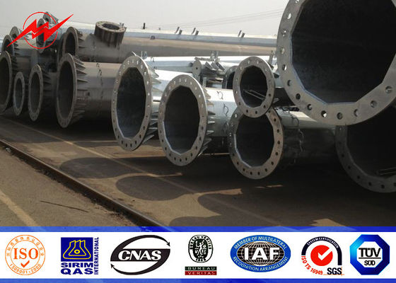 Conical 10M Steel Tubular Pole For 110kv Power Distribution Transmission Line