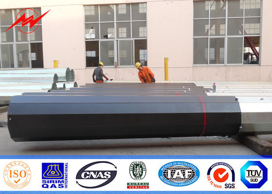 Conical 33KV 11m Steel Utility Pole For 33KV Electrical Power Distribution