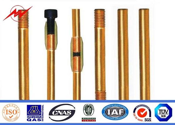 Pure Earth Earth Bar Copper Grounding Rod Flat Pointed 0.254mm Thickness