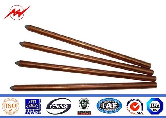 Pure Earth Earth Bar Copper Grounding Rod Flat Pointed 0.254mm Thickness