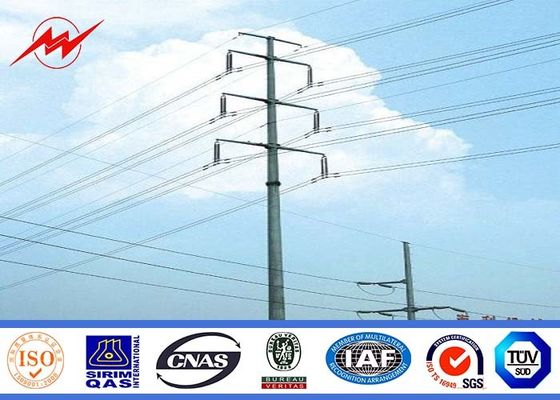 High Mast Steel Utility Power Poles Electric Power Poles 30000m Aluminum Conductor