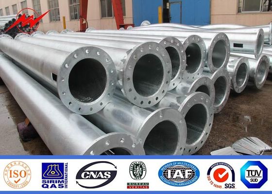 Polygonal Electrical Power Pole Steel Utility Poles 50 Years Life Time