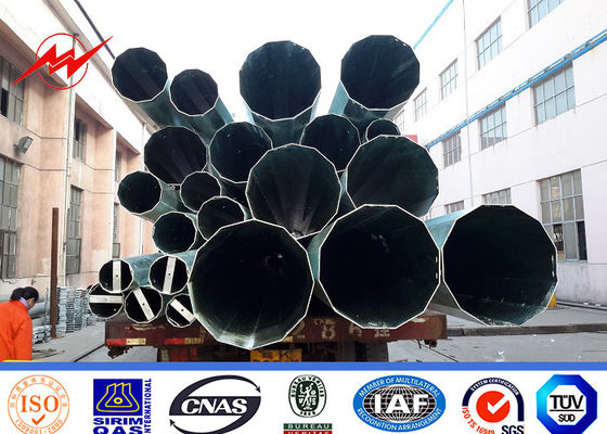 OEM Round Steel Utility Pole 15m 20kn Steel Transmission Poles