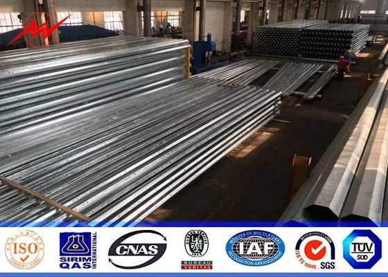 Conical Section Galvanized Steel Utility Poles 13m 800DAN With ASTMA 123