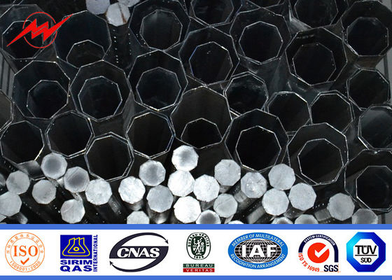 Polygonal Powder Coating Electrical Transmission Line Poles With 2 Cross Arm