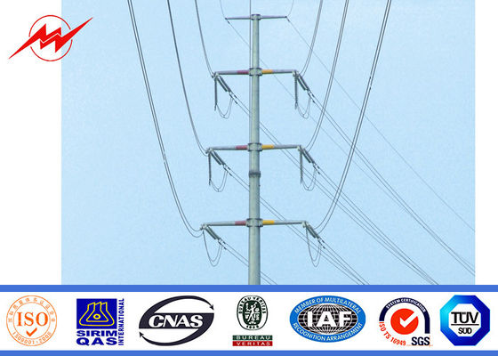 Outdoor Electrical Power Pole Power Distribution Steel Transmission Line Poles