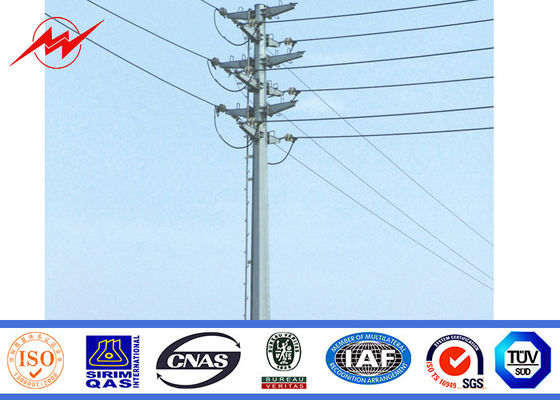 8KN S500MC Steel Standard 10m Distribution Power Line Pole With 3mm Thickness