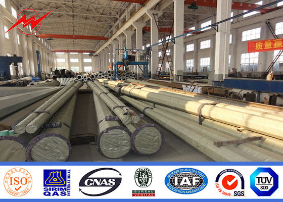 BV Certification 20M Galvanized Steel Pole Steel Power Poles For Power Transmission