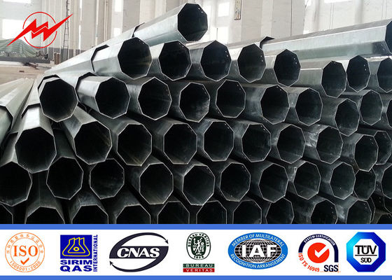 18m Gr65 Material Steel Transmission Poles Lattice Welded Electric Power Pole