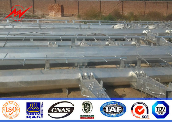 33kv Transmission Line Galvanized Steel Steel Utility Pole Electric Telescoping Pole