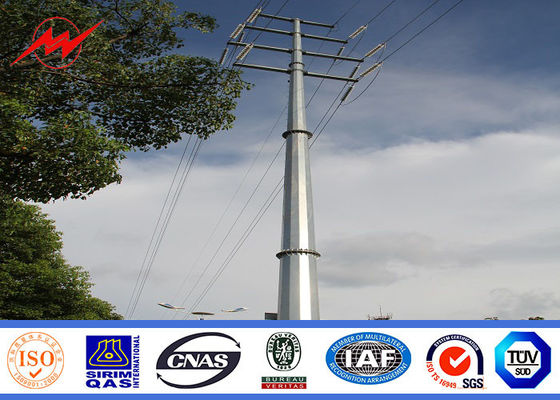 Tapered Conical Electrical Power Pole Against Earthquake For Distribution Line